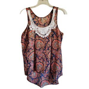 Live 4 Truth Sleeveless Paisley Blouse Medium